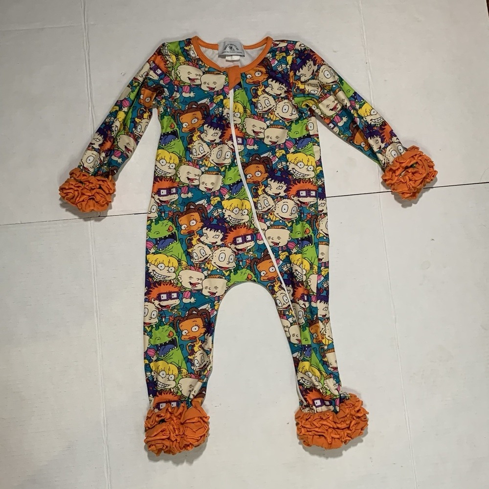 Smock It Like It's Hot Rugrats Zip Up Pajamas Ruffles Size 2T